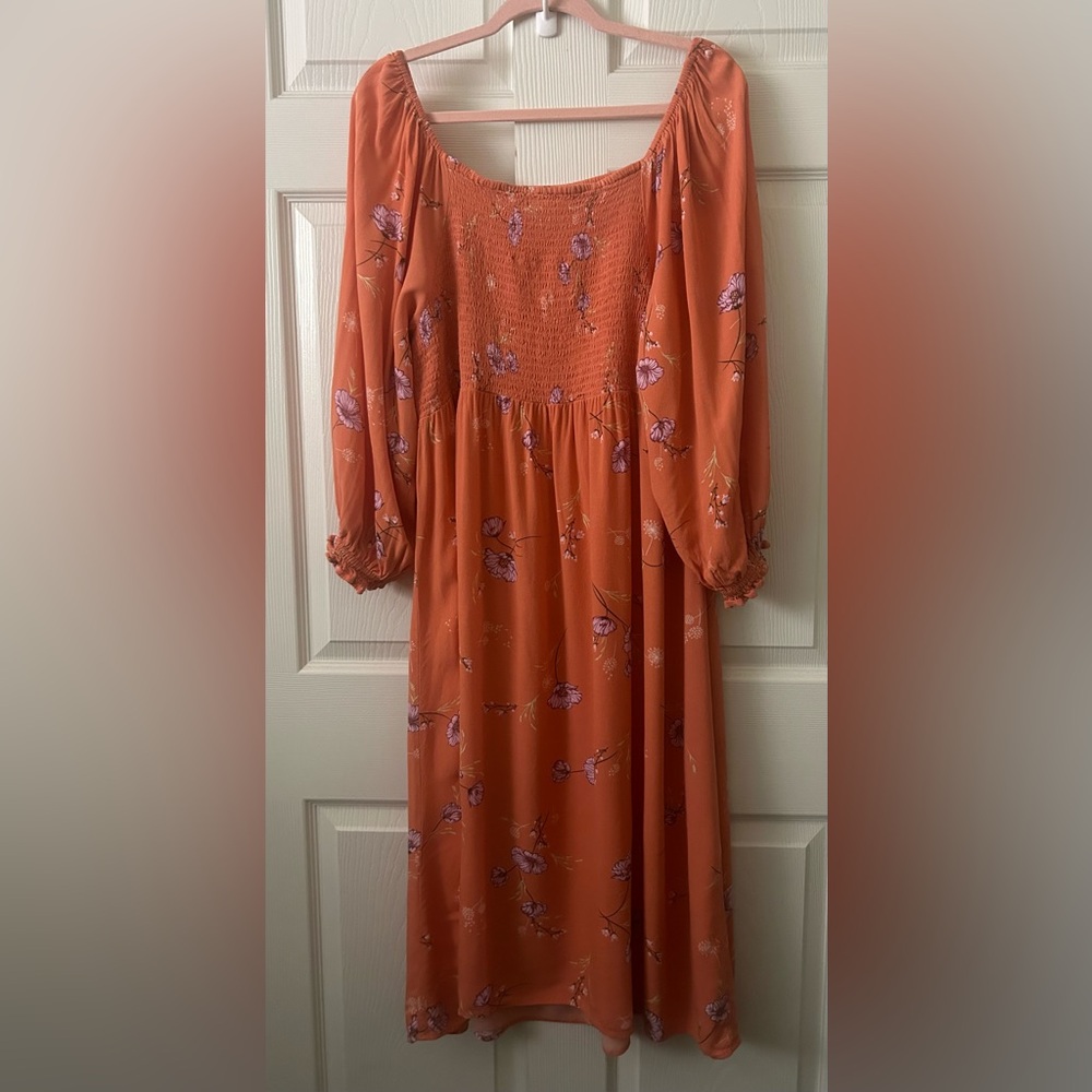 a.n.a. smocked floral midi dress xxl - Picture 6 of 6